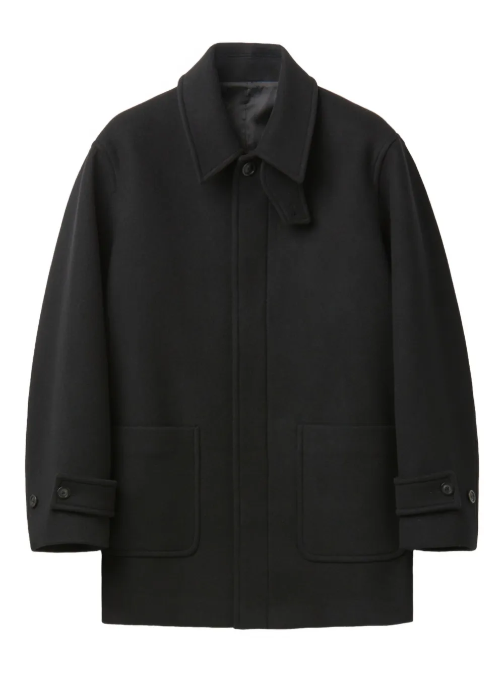 Coor Patch-pockets Coat In Black
