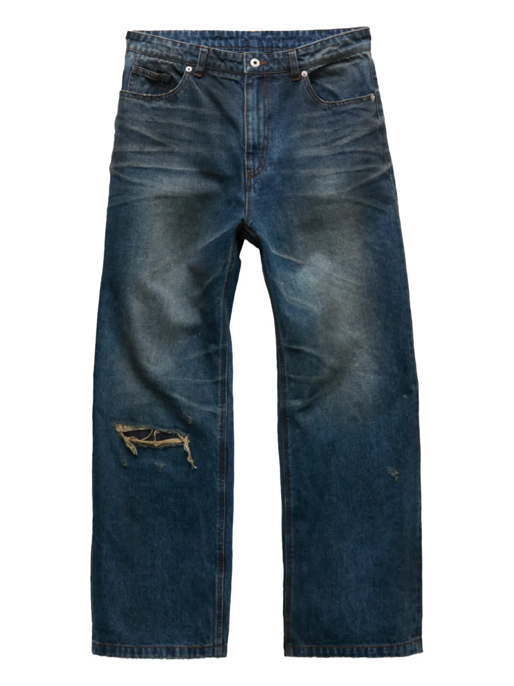 COOR embossed dirty washed jeans | Blue | Image 1