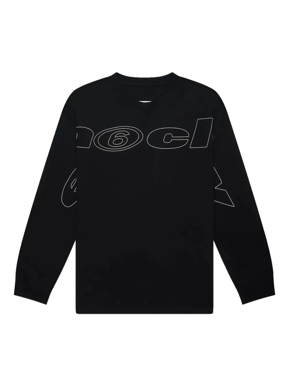 MM6 Maison Margiela Long Sleeve Graphic T-Shirt - Nero
