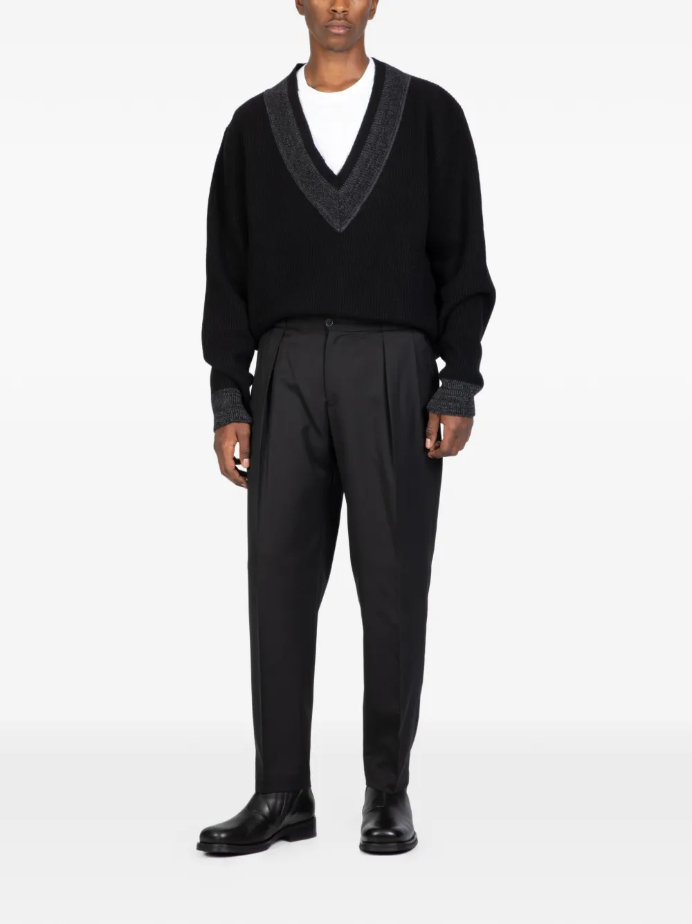 Briglia 1949 pleated trousers - Zwart