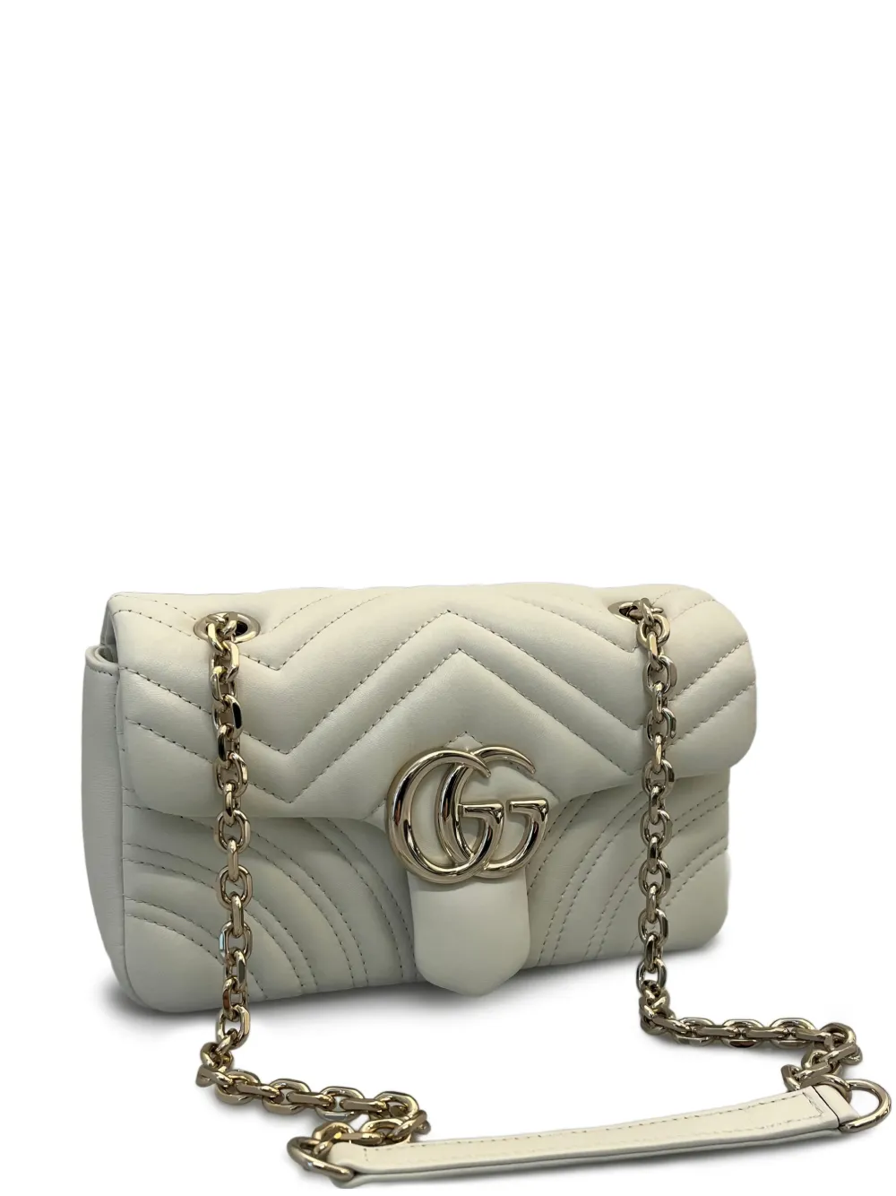 Gucci small GG Marmont shoulder bag - White