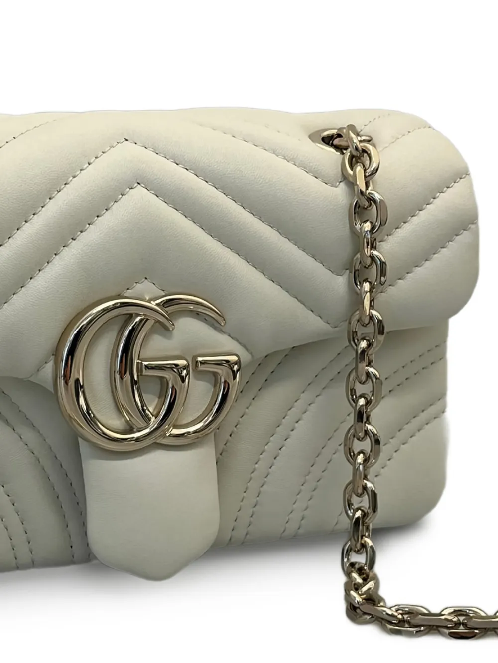 Gucci GG Marmont kleine schoudertas - Wit