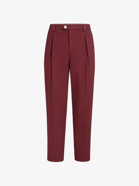 Brunello Cucinelli garment-dyed trousers in American Pima cotton comfort gabardine with tee holder