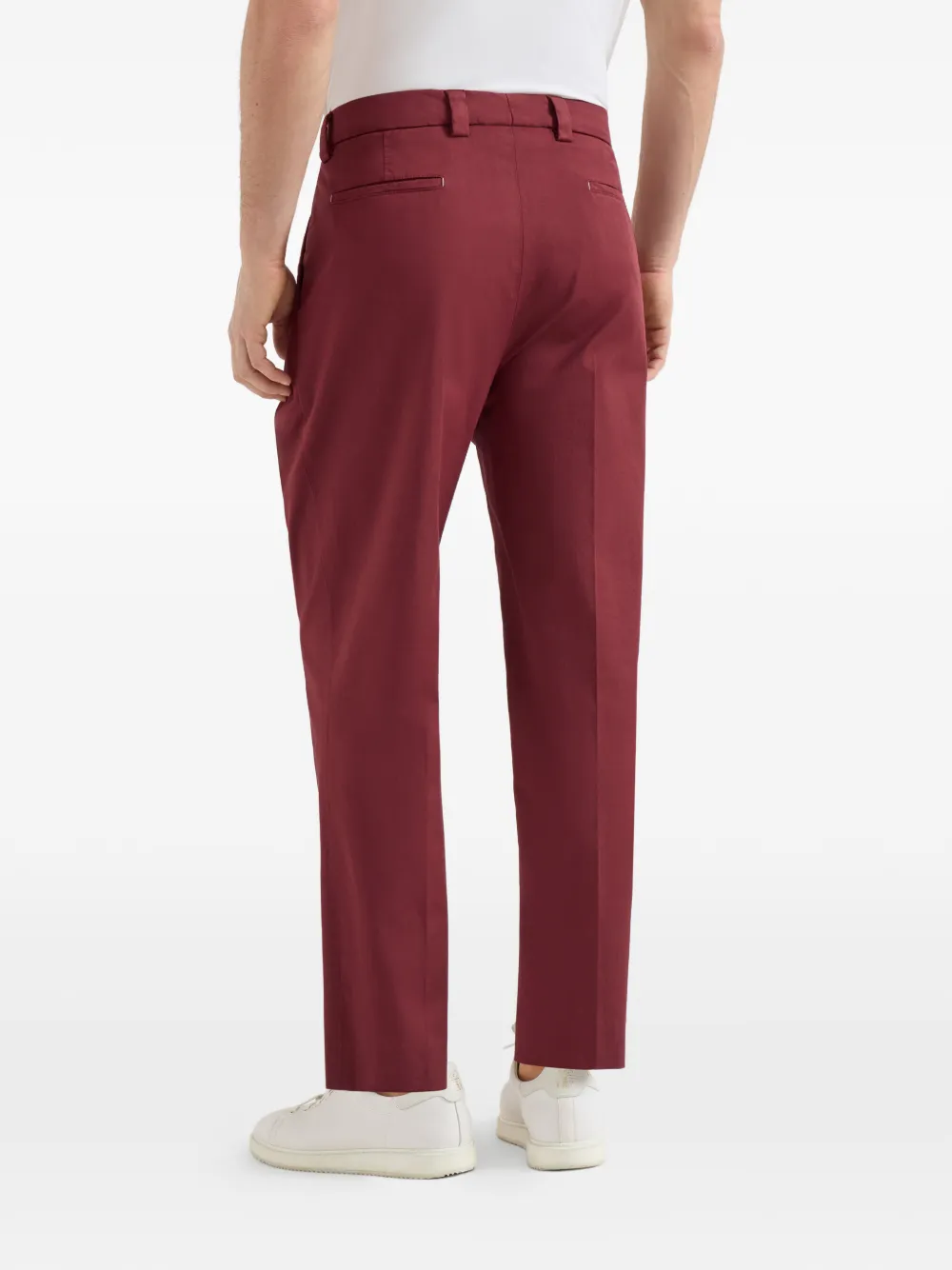 Brunello Cucinelli Gabarinde broek van Amerikaans Pima katoen Rood
