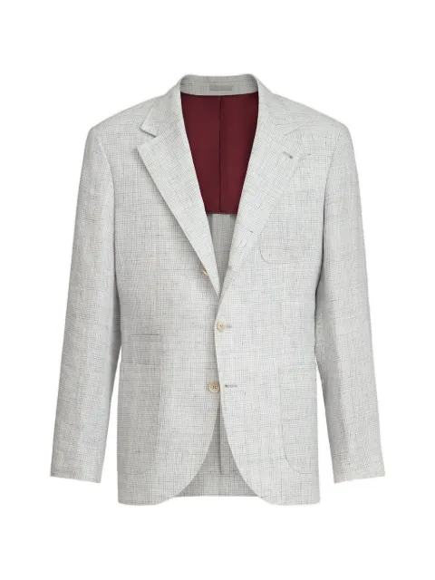 Brunello Cucinelli blazer i hør med påsyede lommer
