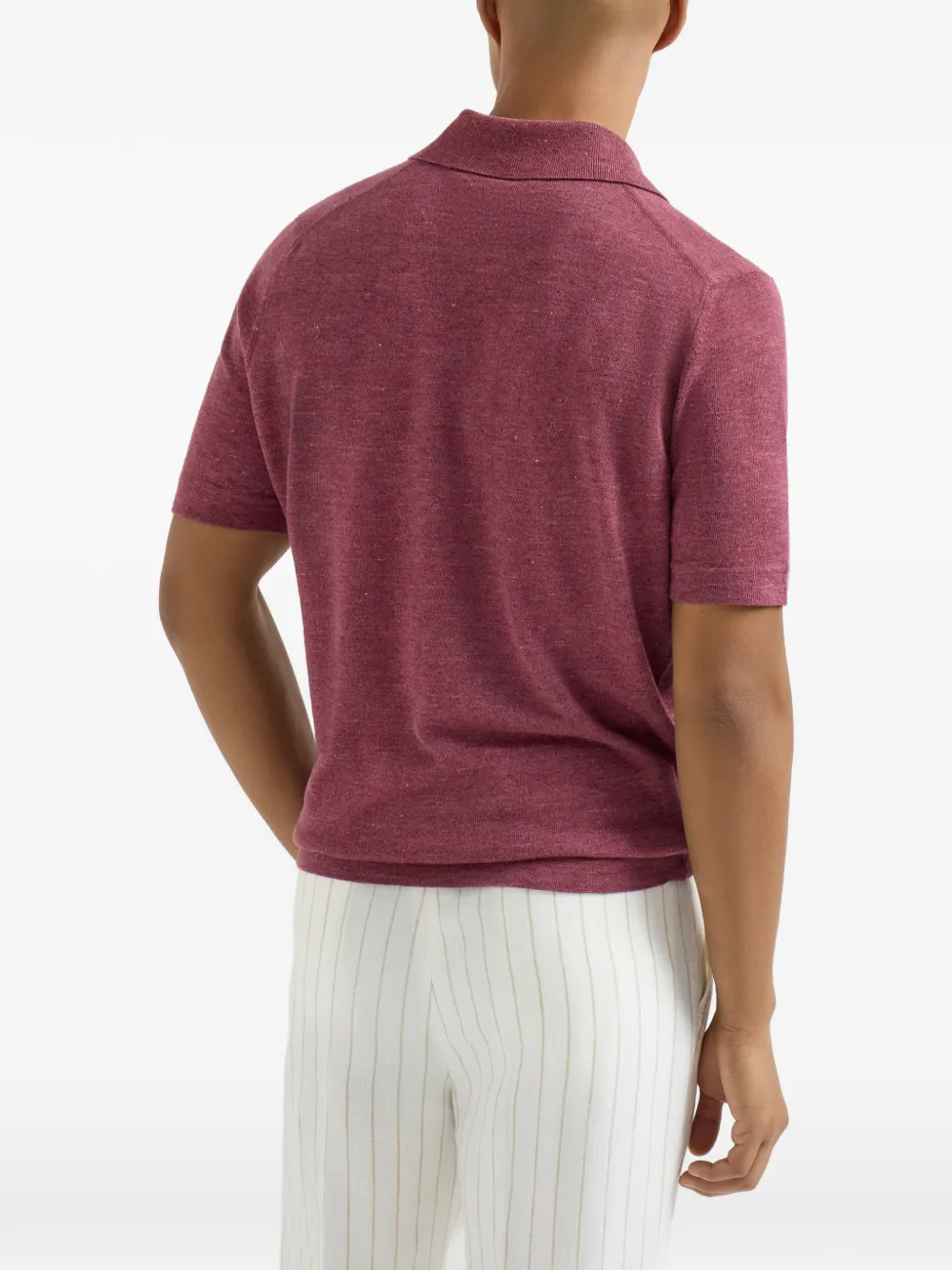 Brunello Cucinelli Poloshirt met korte mouwen Rood
