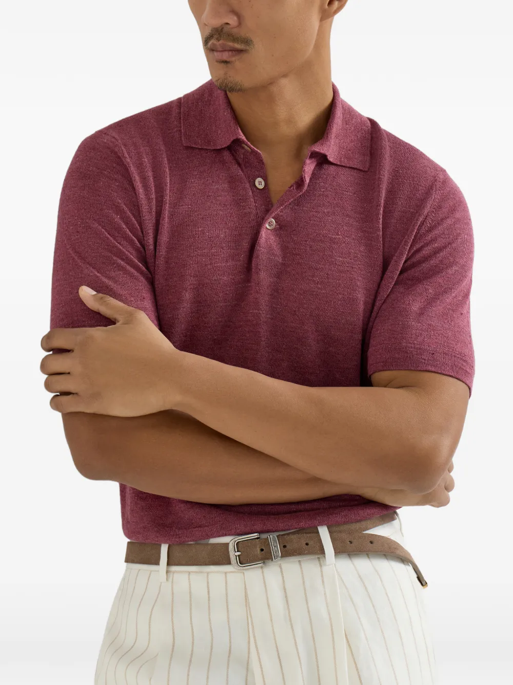 Brunello Cucinelli Poloshirt met korte mouwen Rood