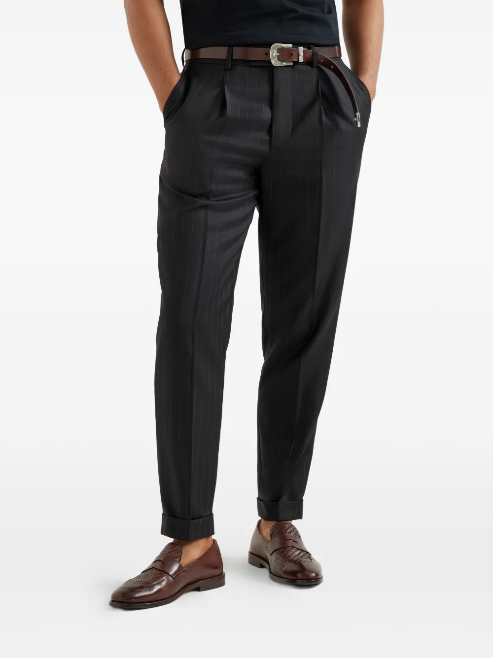 Stripe Pleat Trousers