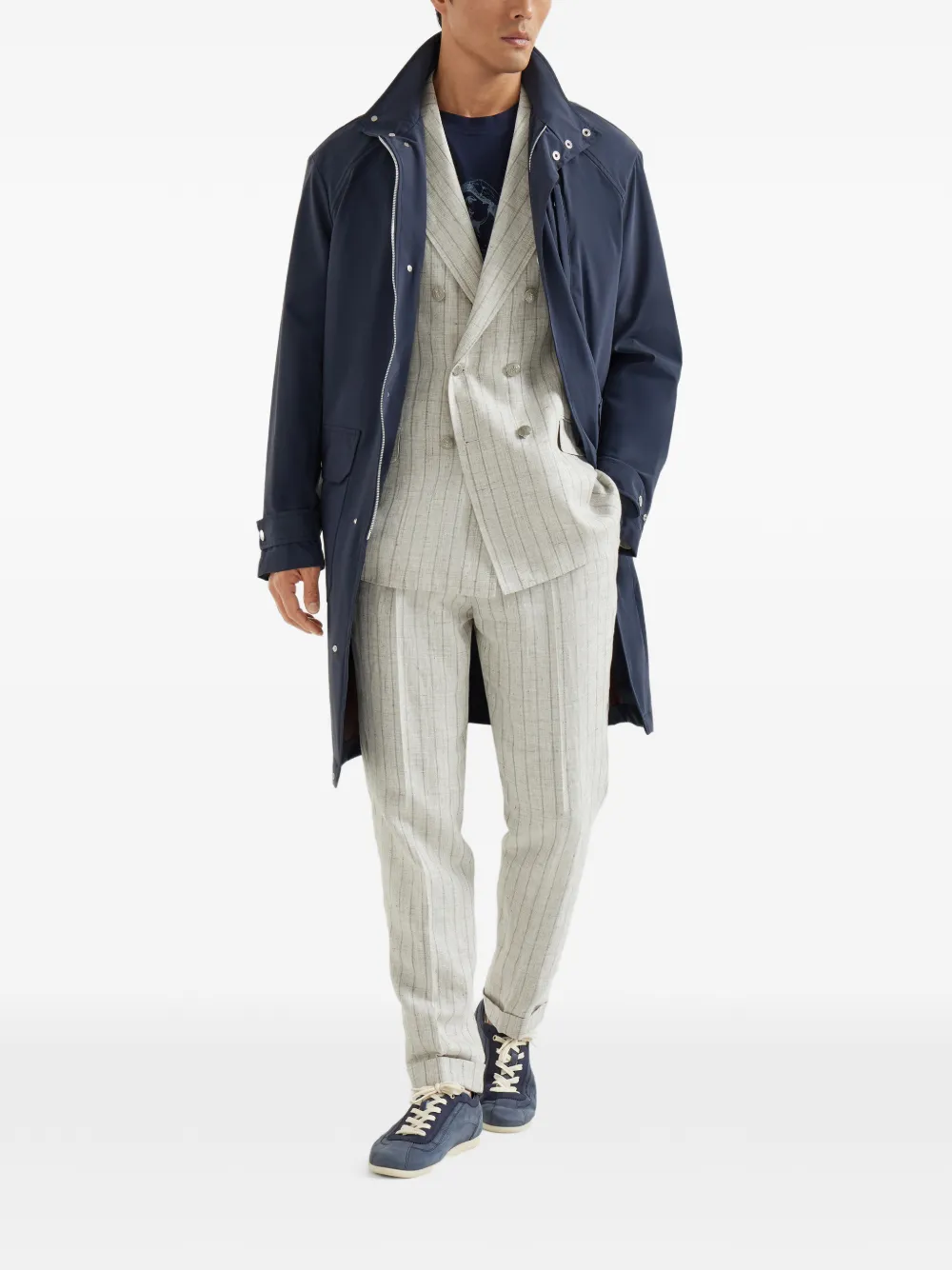 Brunello Cucinelli striped pleated trousers | Tapered Pants | Image 2