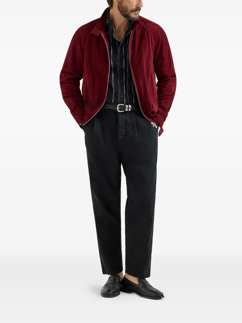 Brunello Cucinelli stand-collar suede jacket | Leather Jackets | Image 2