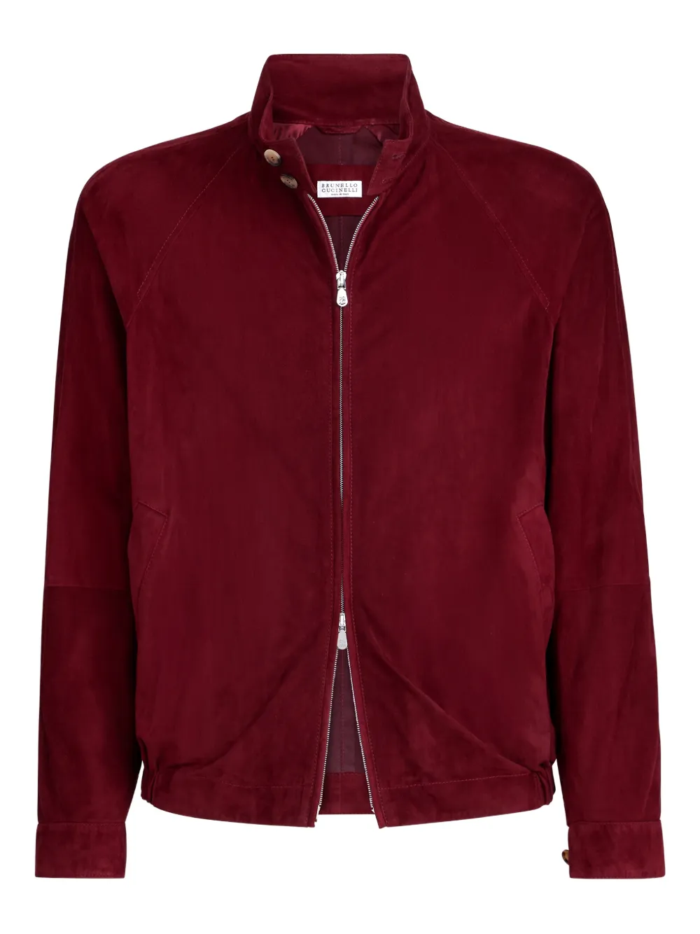Brunello Cucinelli stand-collar suede jacket | Red | Image 1