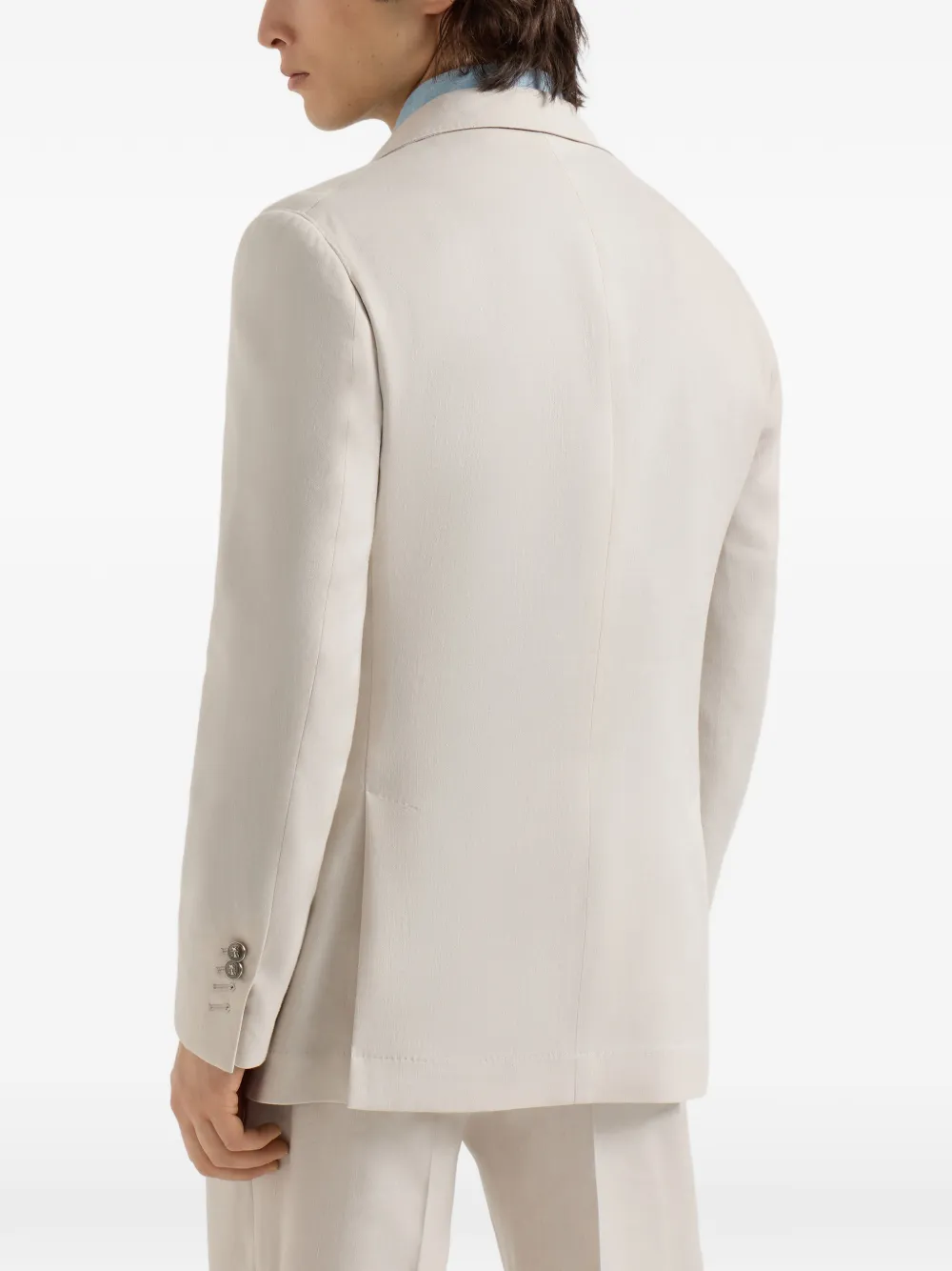 Brunello Cucinelli Blazer met puntige revers Beige