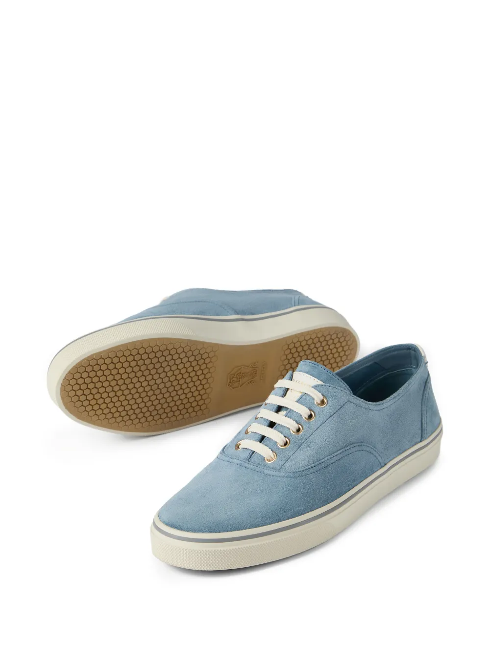 Brunello Cucinelli Reversed leren sneakers Blauw