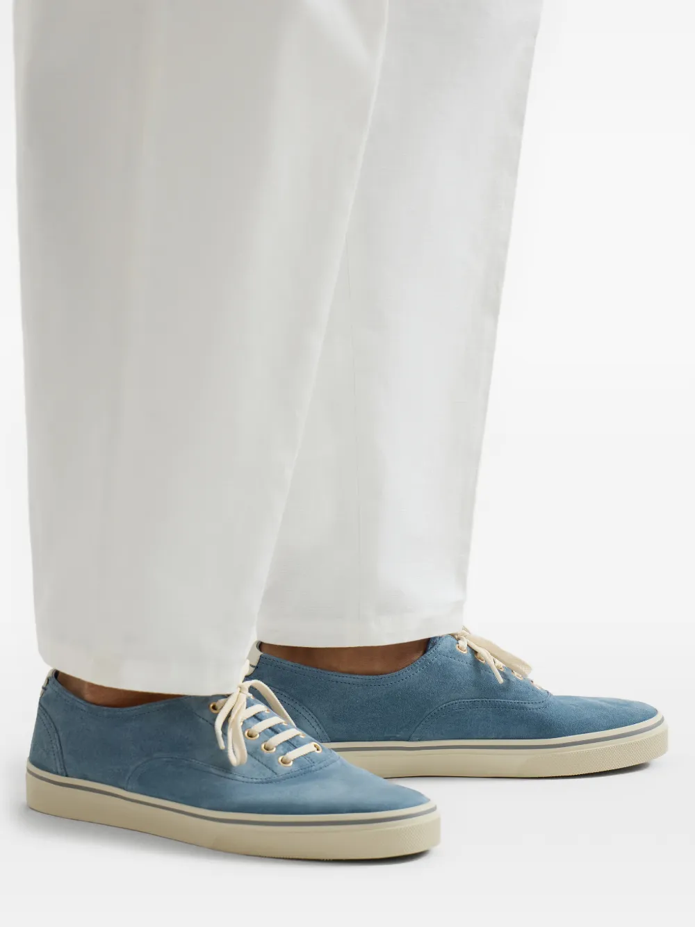 Brunello Cucinelli Reversed leren sneakers Blauw