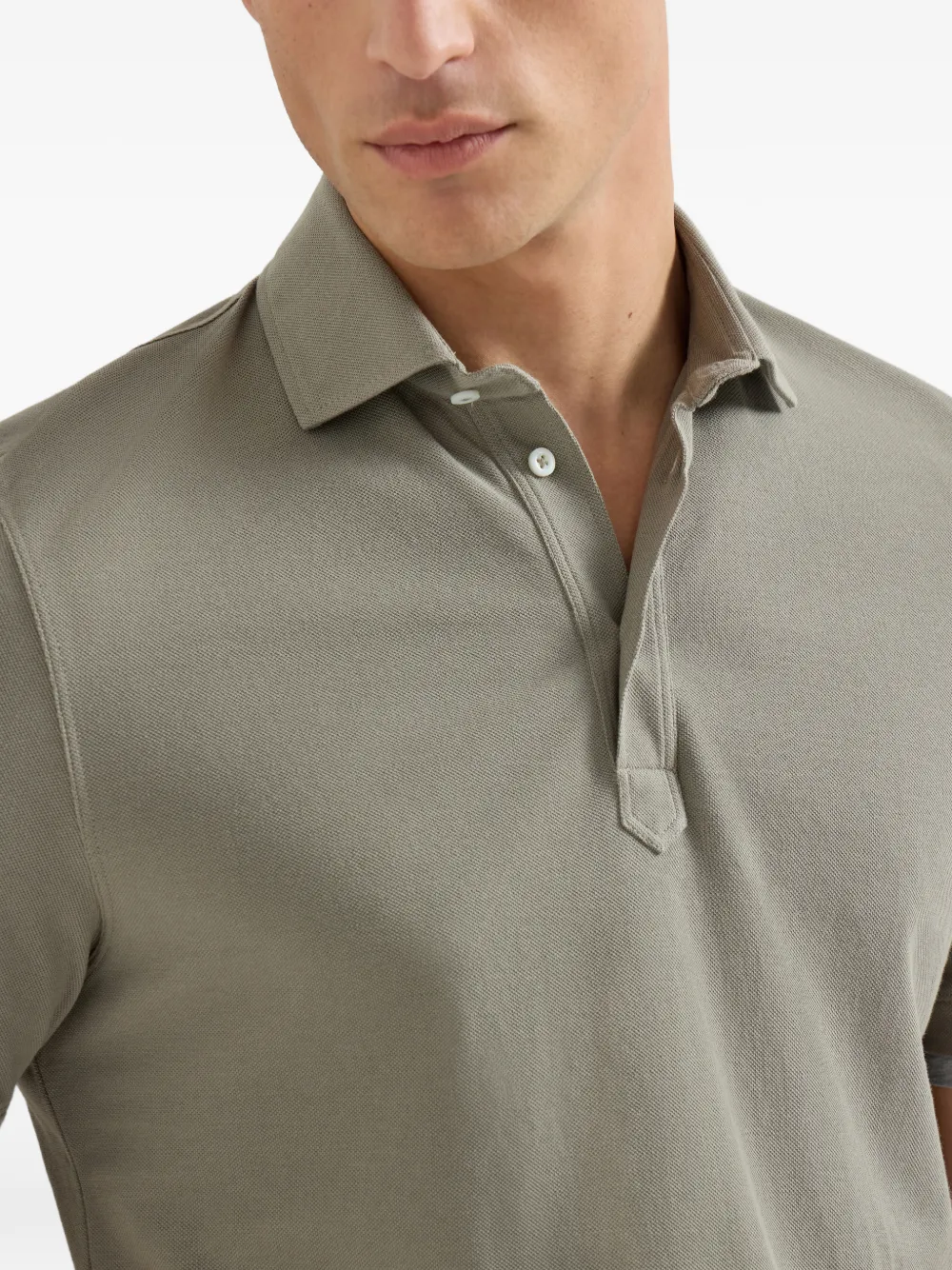 Faux-Layered Polo Shirt