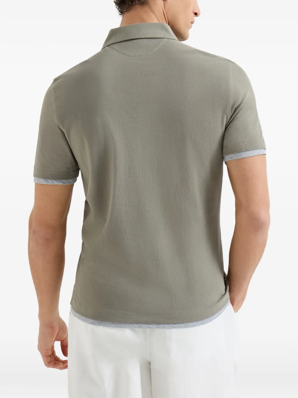 Faux-Layered Polo Shirt