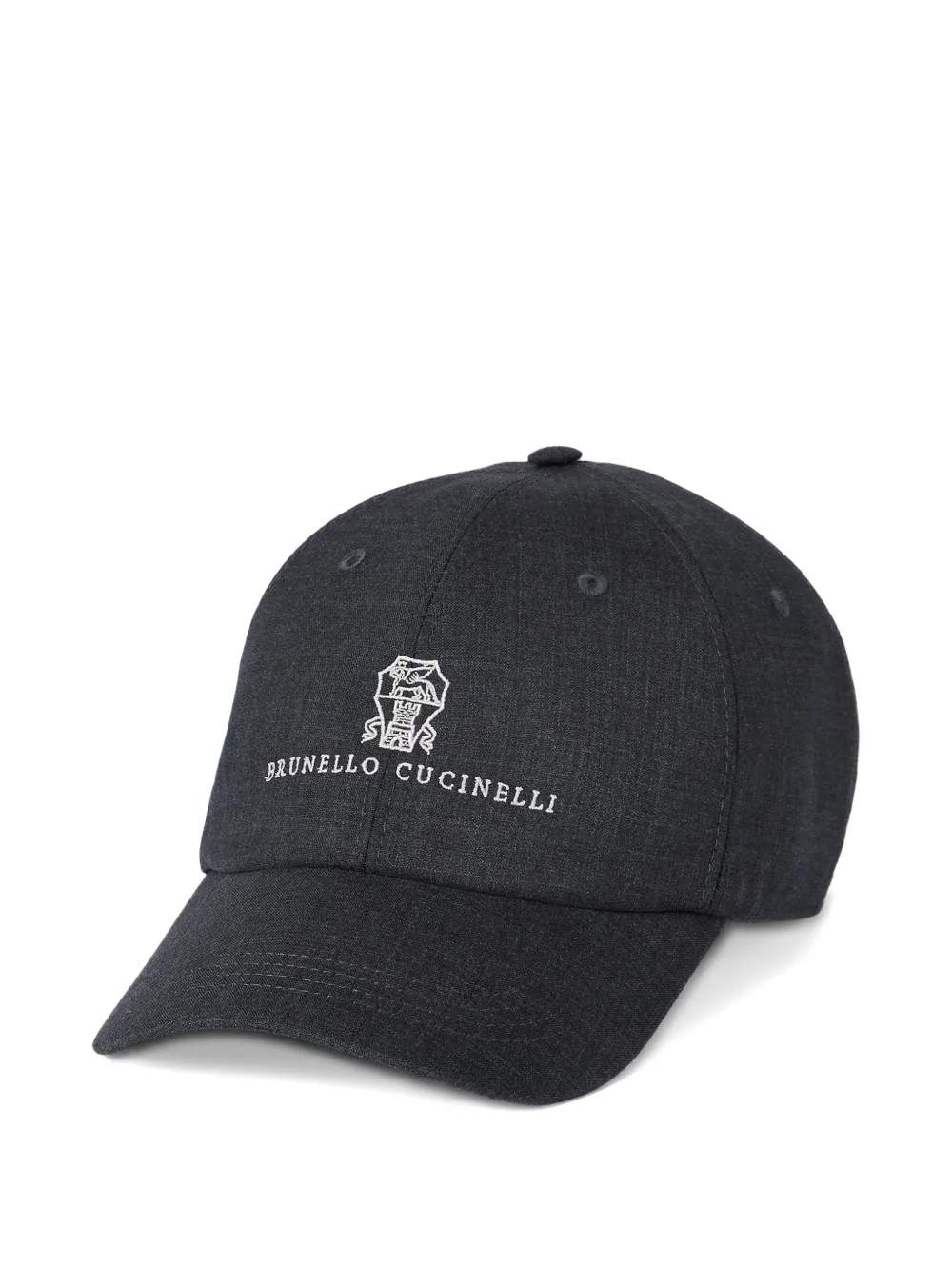 Brunello Cucinelli embroidered-logo baseball cap - Grigio