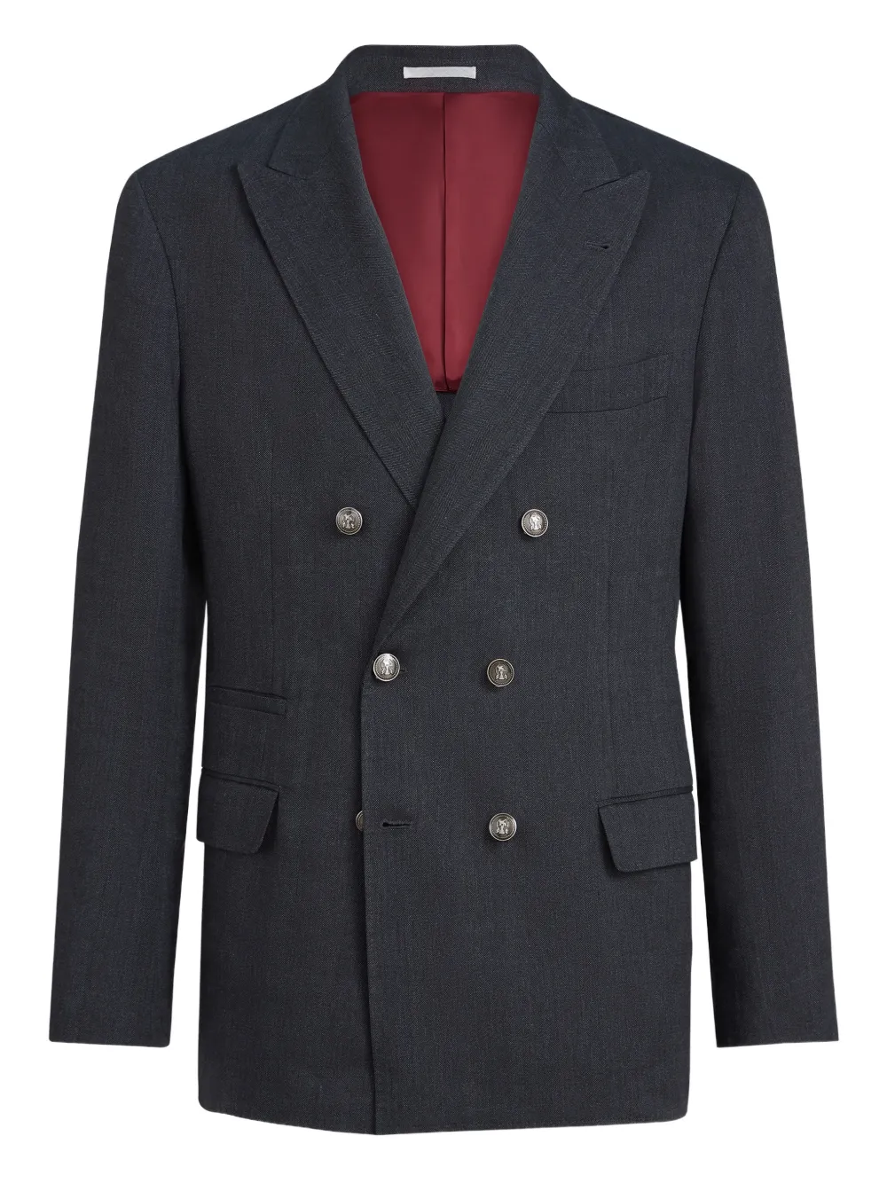 Brunello Cucinelli blazer con motivo chevron y botones | gris | Image 1