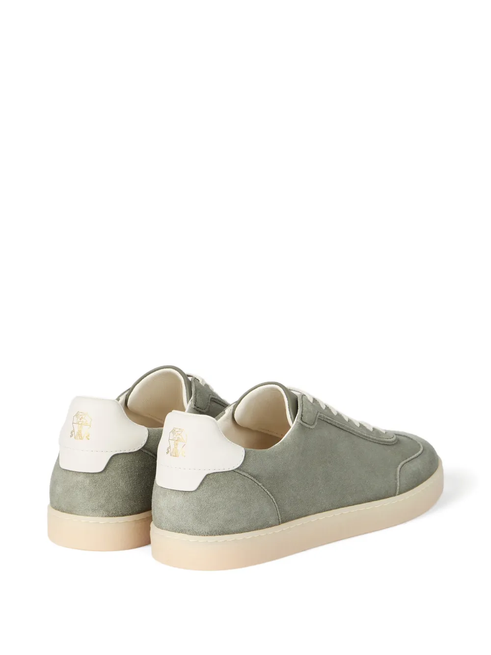 Brunello Cucinelli suede sneakers Groen