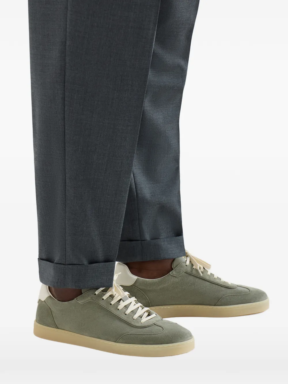 Brunello Cucinelli suede sneakers Groen