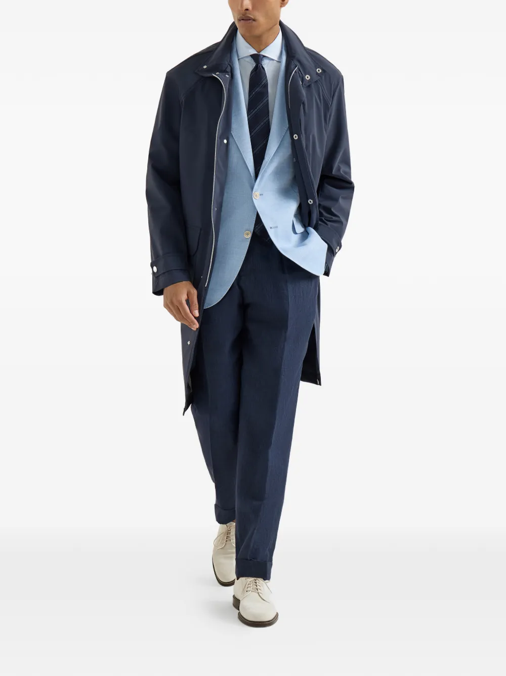 Brunello Cucinelli Geplooide broek - Blauw