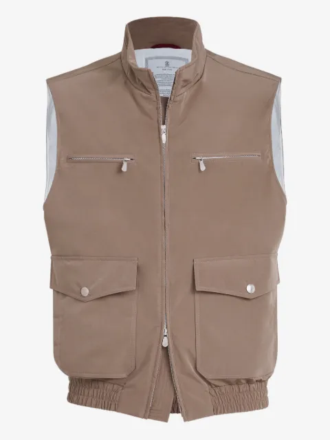 Brunello Cucinelli gilet matelassé à fermeture zippée