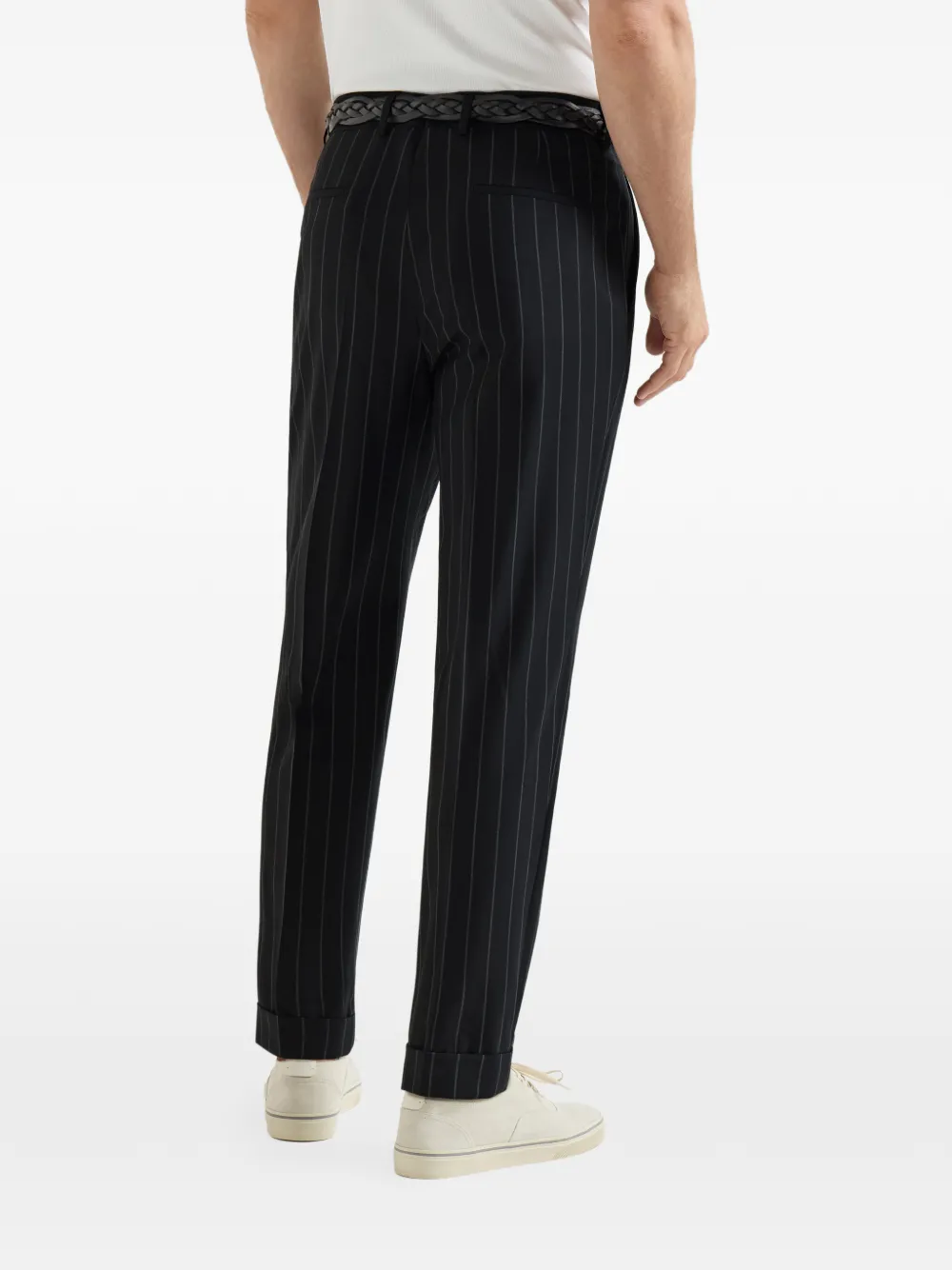 Brunello Cucinelli Super 150s Virgin Wool Wide Chalk Stripe