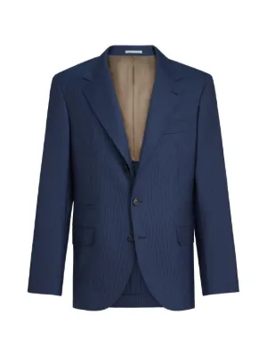 Brunello Cucinelli バージンウール シェブロン テーラードジャケット