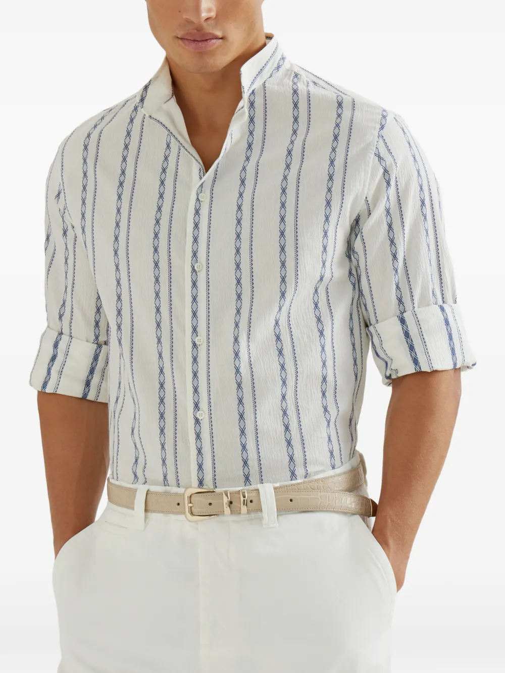 Brunello Cucinelli Overhemd met lange mouwen Wit