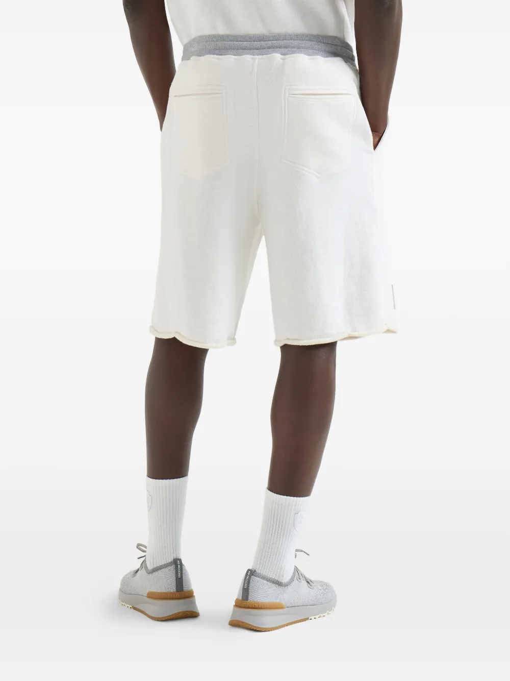 Brunello Cucinelli Trainingsshorts met logoprint Beige