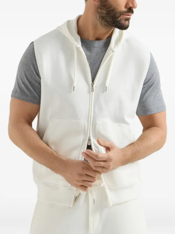 ブルネロクチネリ　ノースリ　トップス Brunello Cucinelli ノースリーブ パーカー | ニュートラル | FARFETCH JP