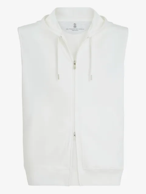 Brunello Cucinelli zipped sleeveless hoodie