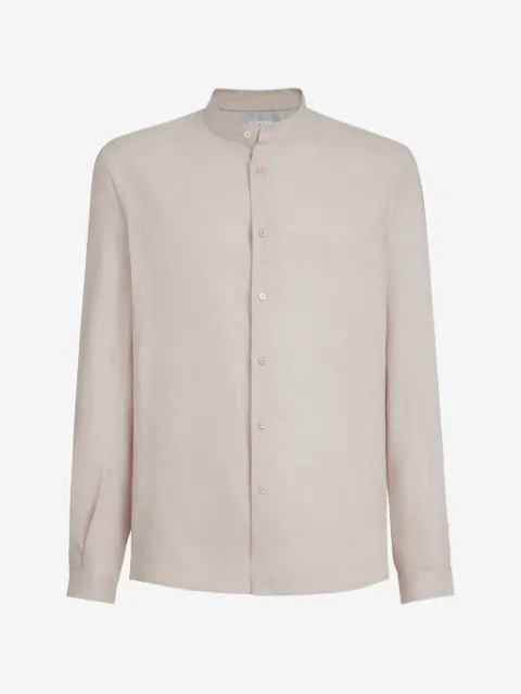 Brunello Cucinelli camisa con cuello mao