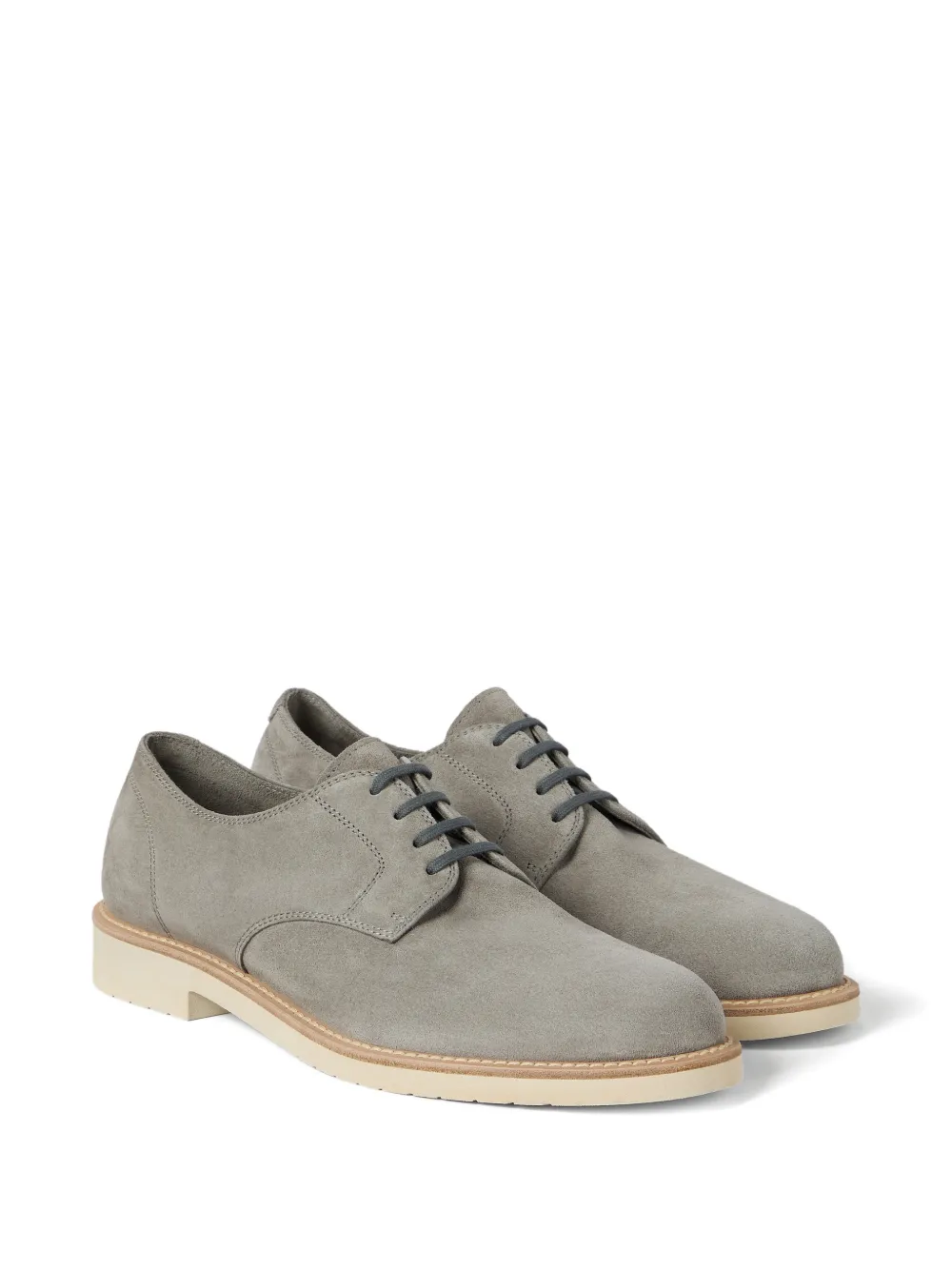 Brunello Cucinelli Suède derby schoenen Grijs