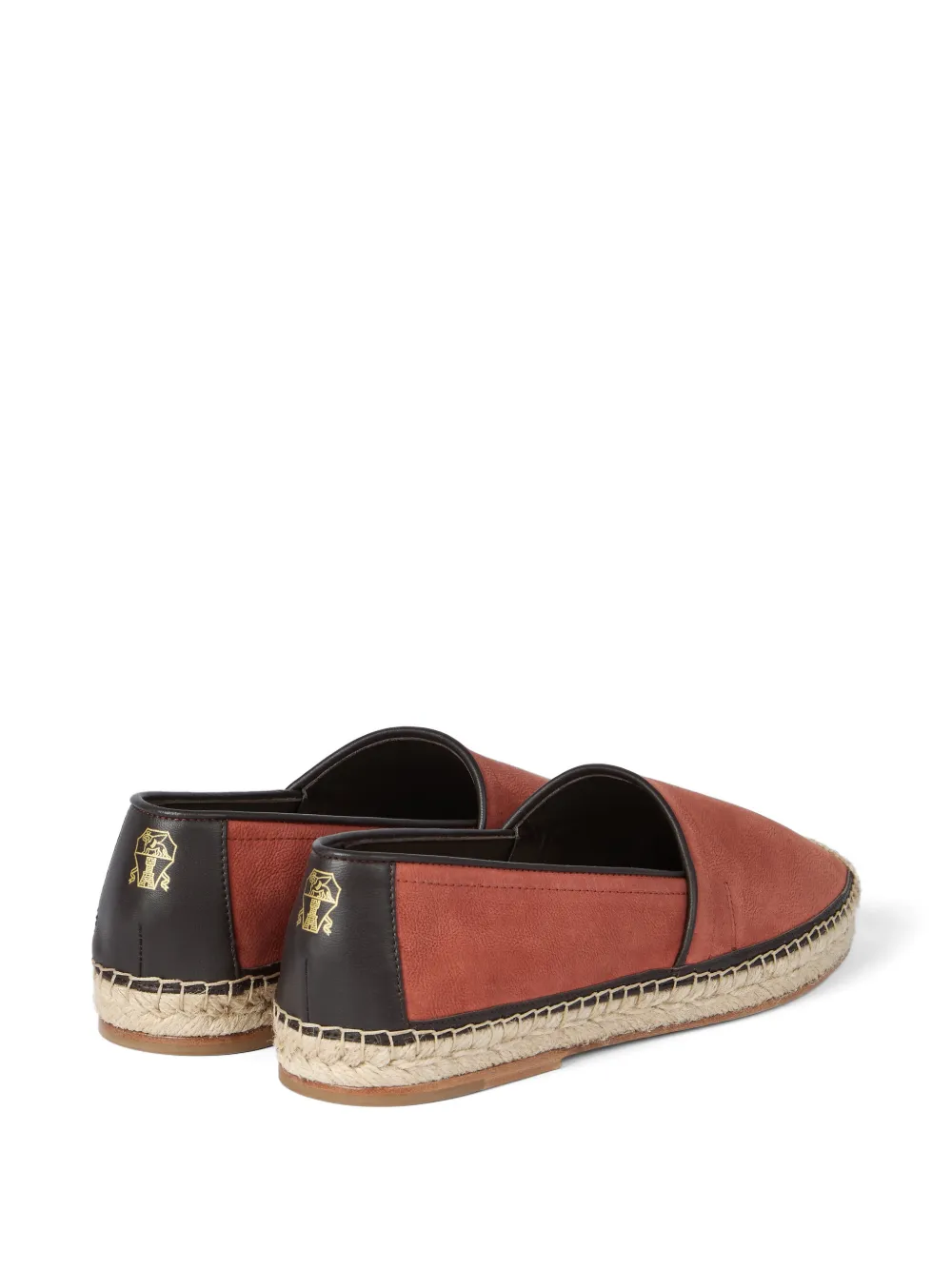 Brunello Cucinelli Espadrilles van korrelig kalfsleder Bruin