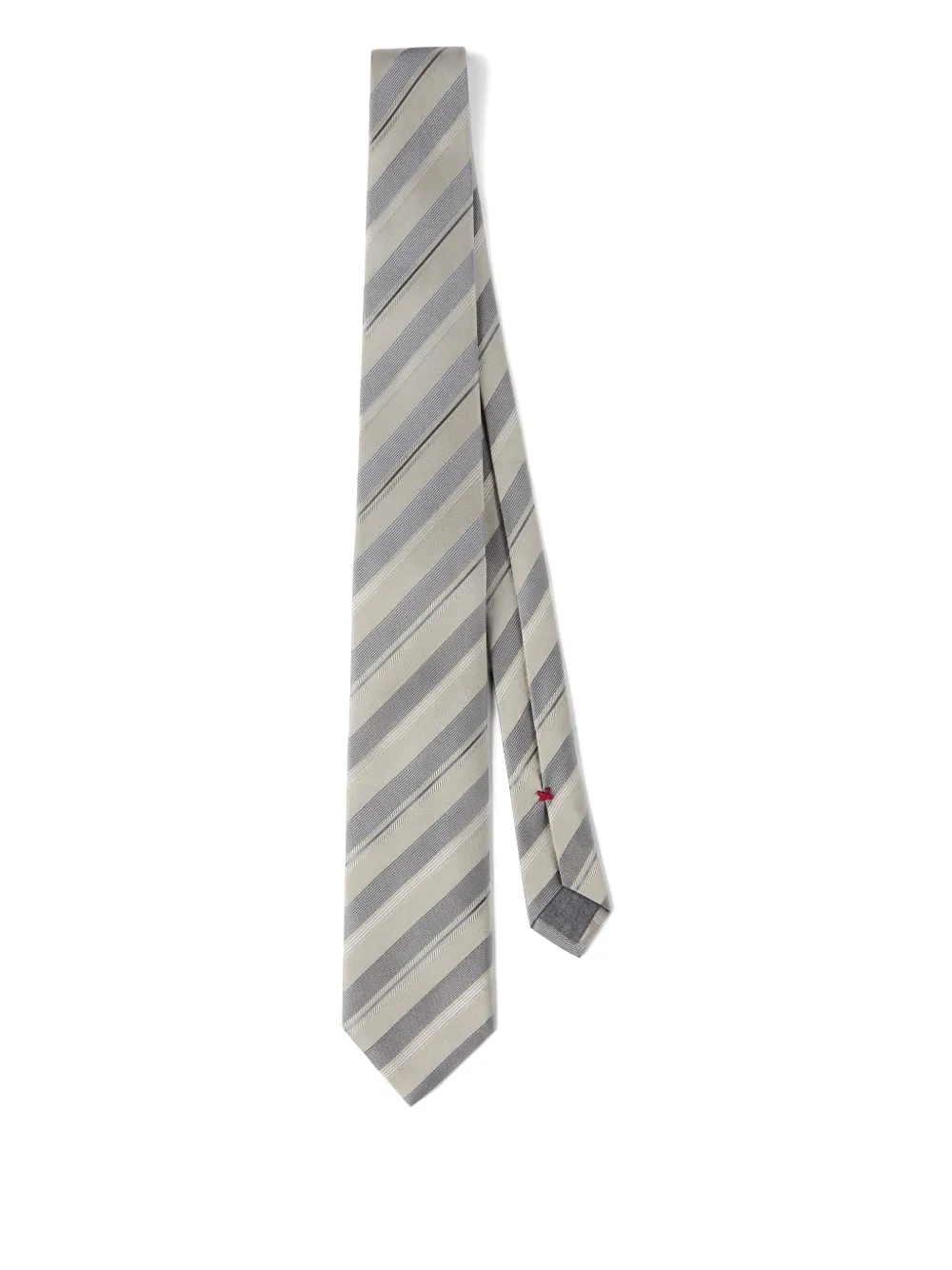 Brunello Cucinelli striped silk tie - Grigio