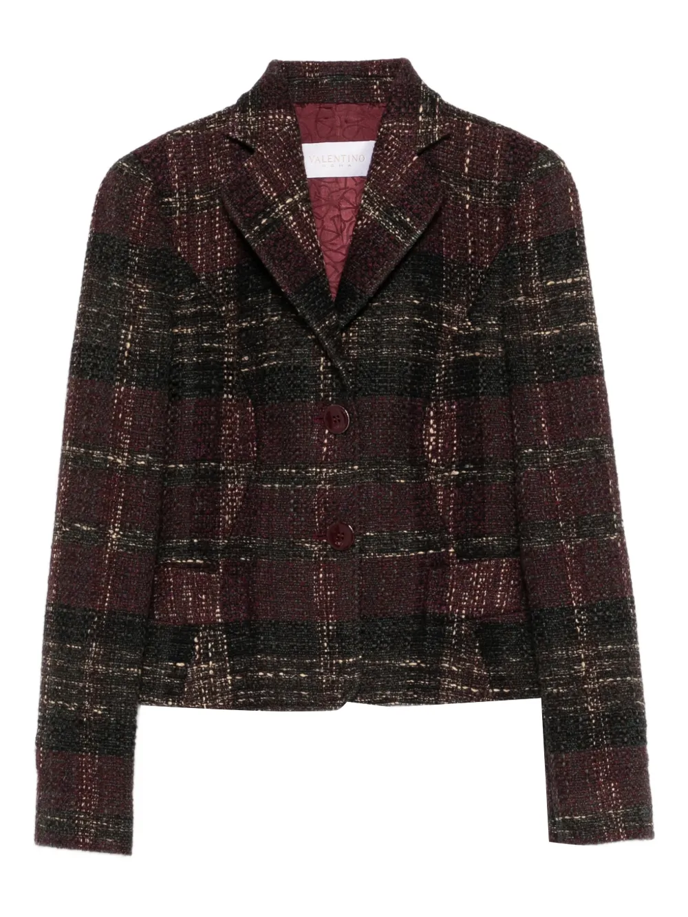 Valentino Pre-Owned tweed-design jacket | Red | Image 1