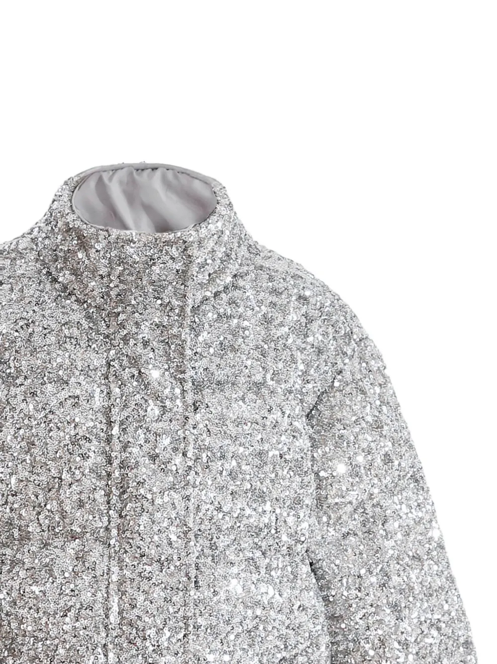 Sequin-Embellishment Puffer Jacket