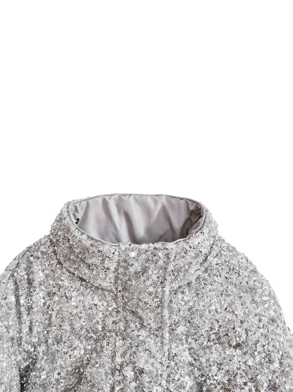 Sequin-Embellishment Puffer Jacket