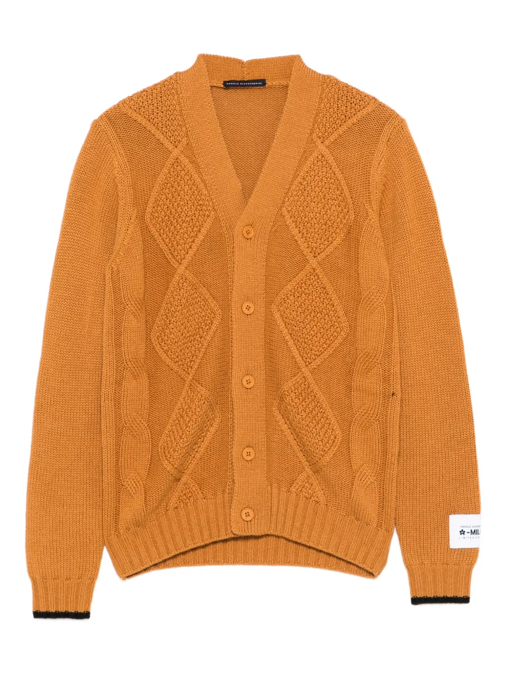 Daniele Alessandrini Kids diamond-pattern cardigan - Brown