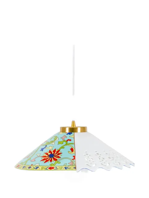 Seletti Verpira floral-print pierced lampshade