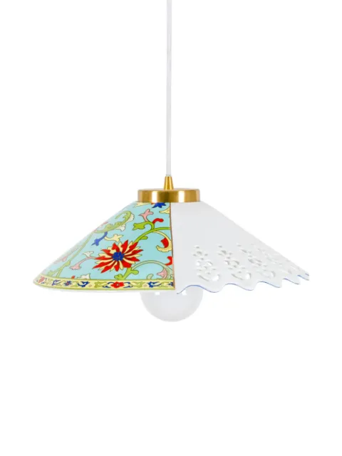 Seletti Verpira floral-print pierced lampshade