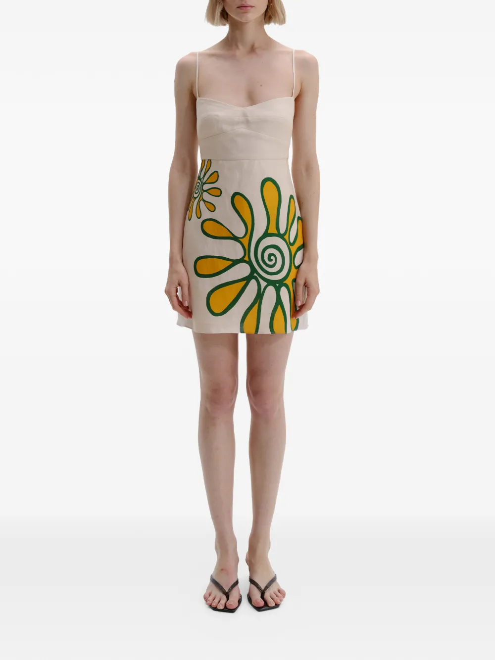 Cala De La Cruz Lucca Floral Mini Dress In Multi