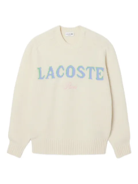 Lacoste logo-intarsia crew-neck sweater