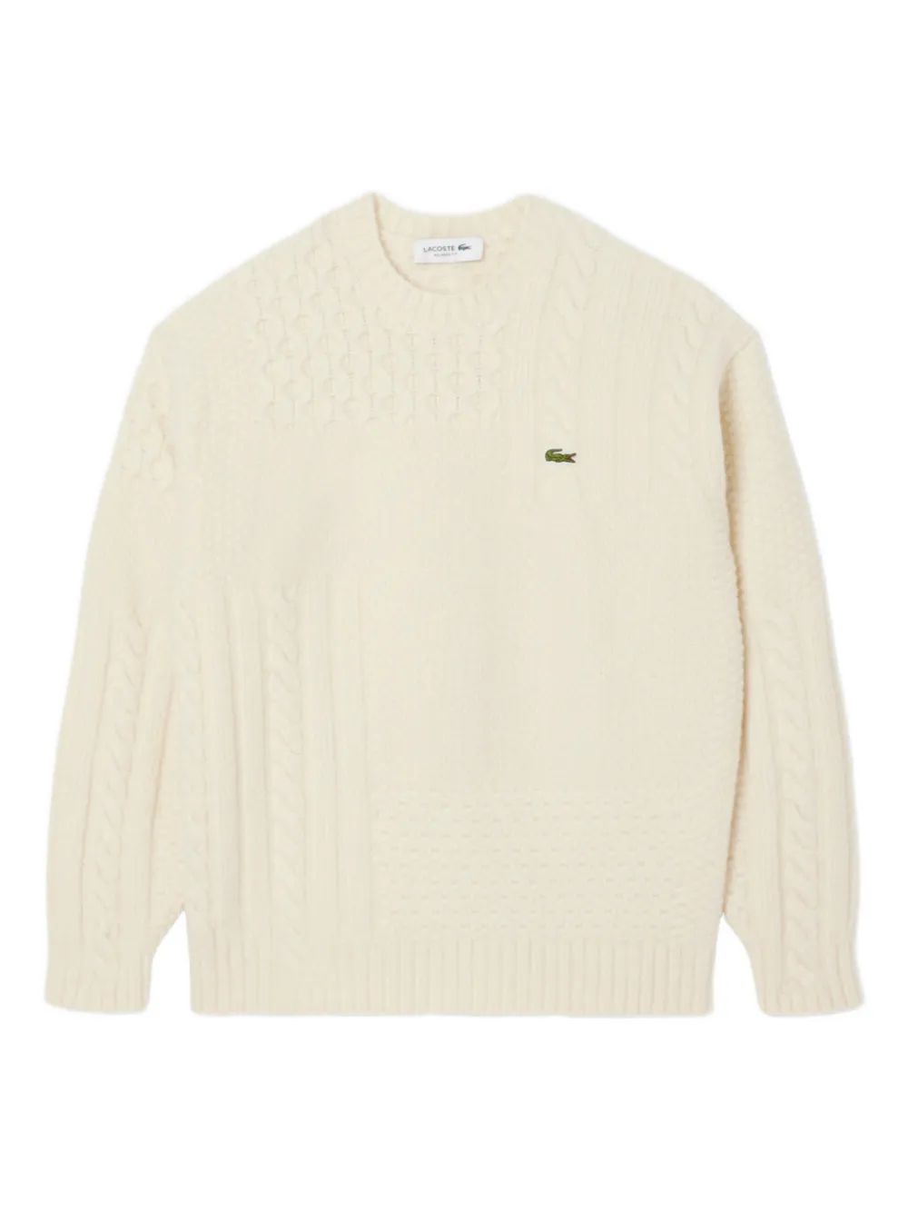 Lacoste pull à design torsadé | tons neutres | Image 1
