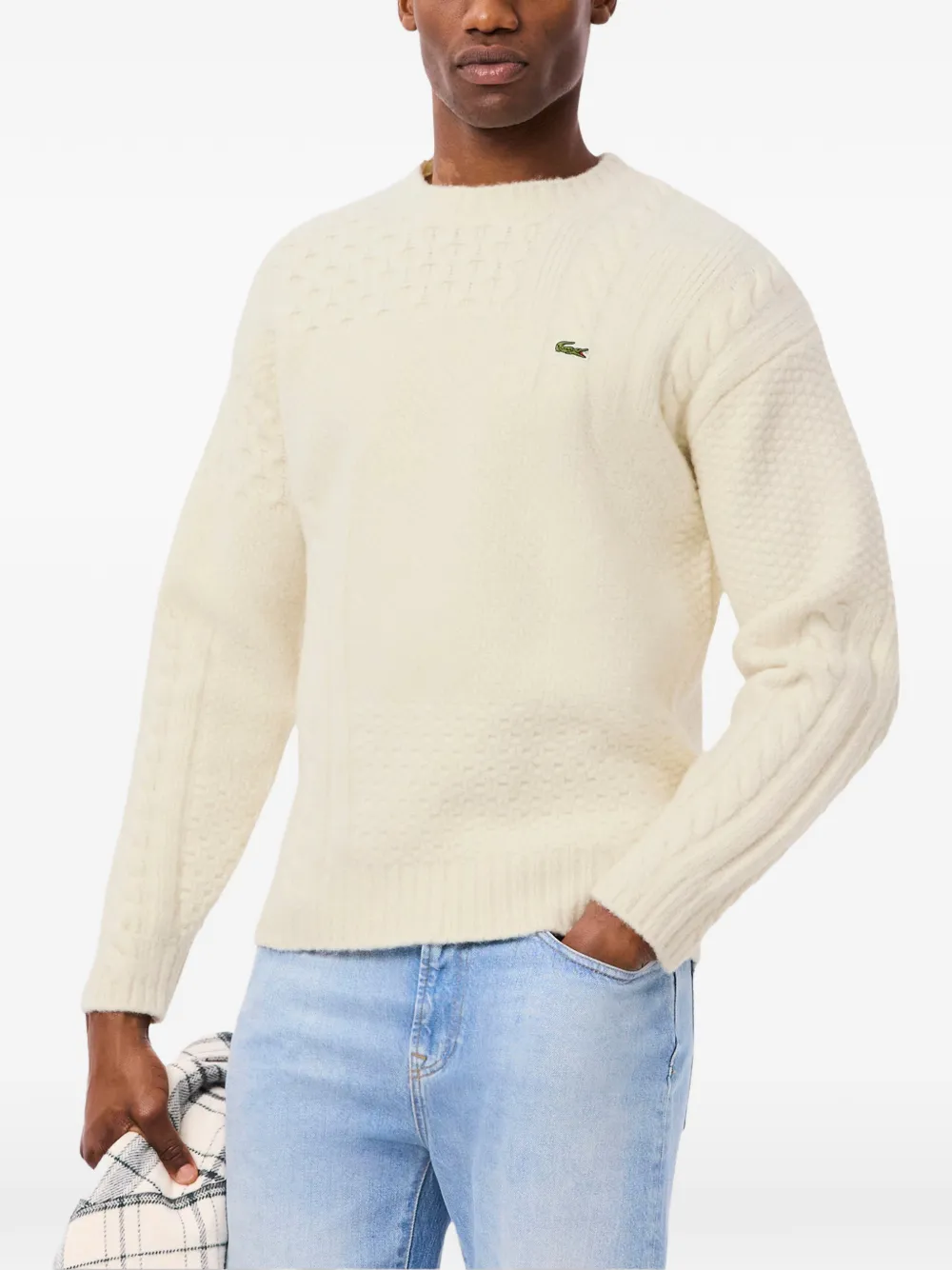 Lacoste cable knit pullover - Beige