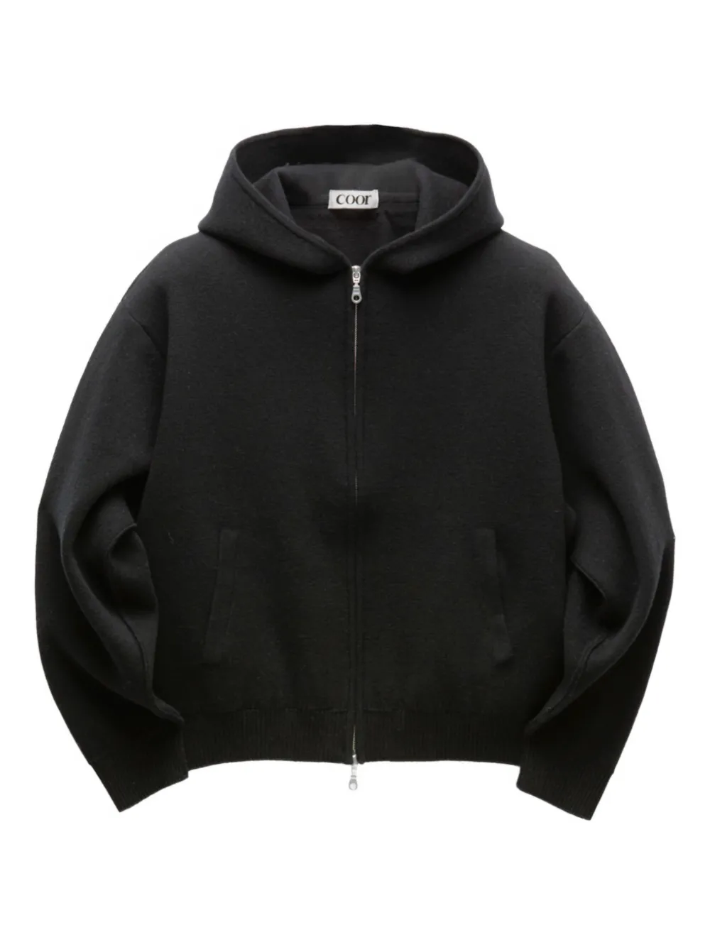 COOR Double Face long-sleeve hooded jacket | Black | Image 1