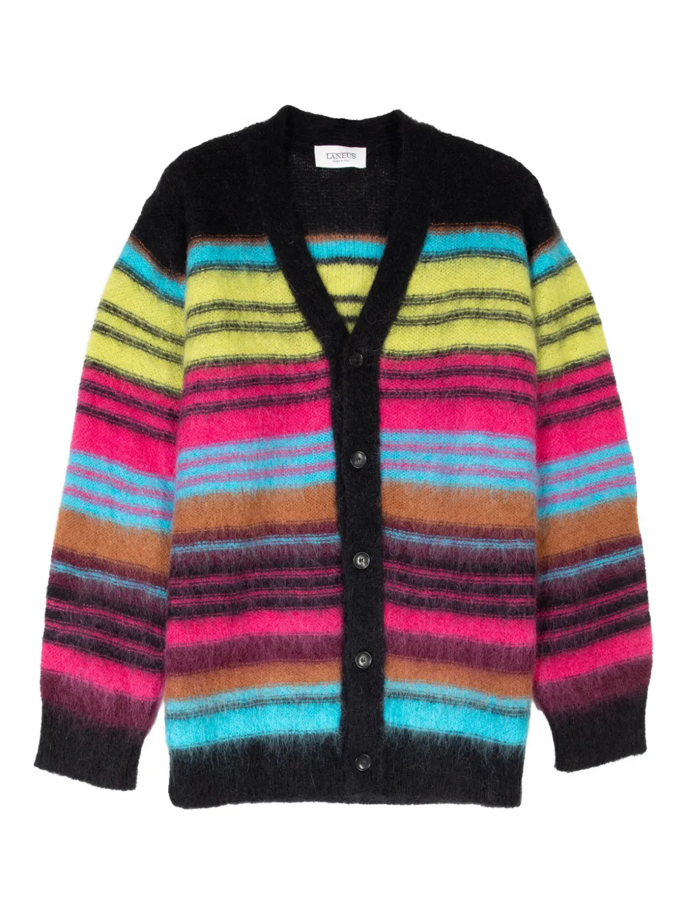 Laneus striped knitted cardigan | Black | Image 1