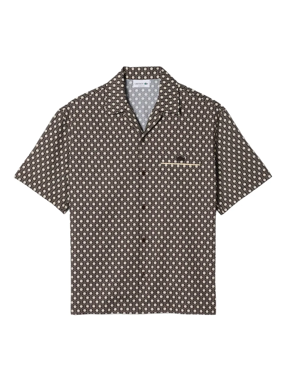 Lacoste pattern short-sleeve shirt - Braun
