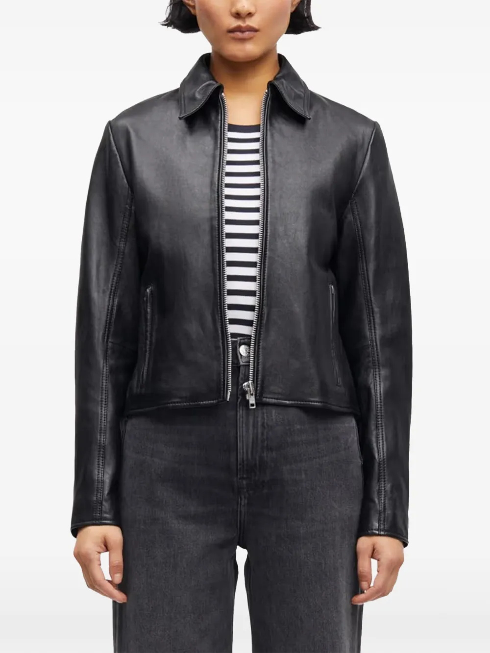 SAMSOE SAMSOE Sashiloh zip jacket | Leather Jackets | Image 2